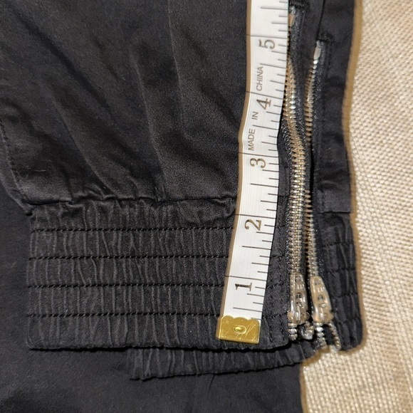 J Brand Jogger Pants Elastic Cuffs Zipper Fly & Button Close Ankle Zipper Black - Picture 11 of 11